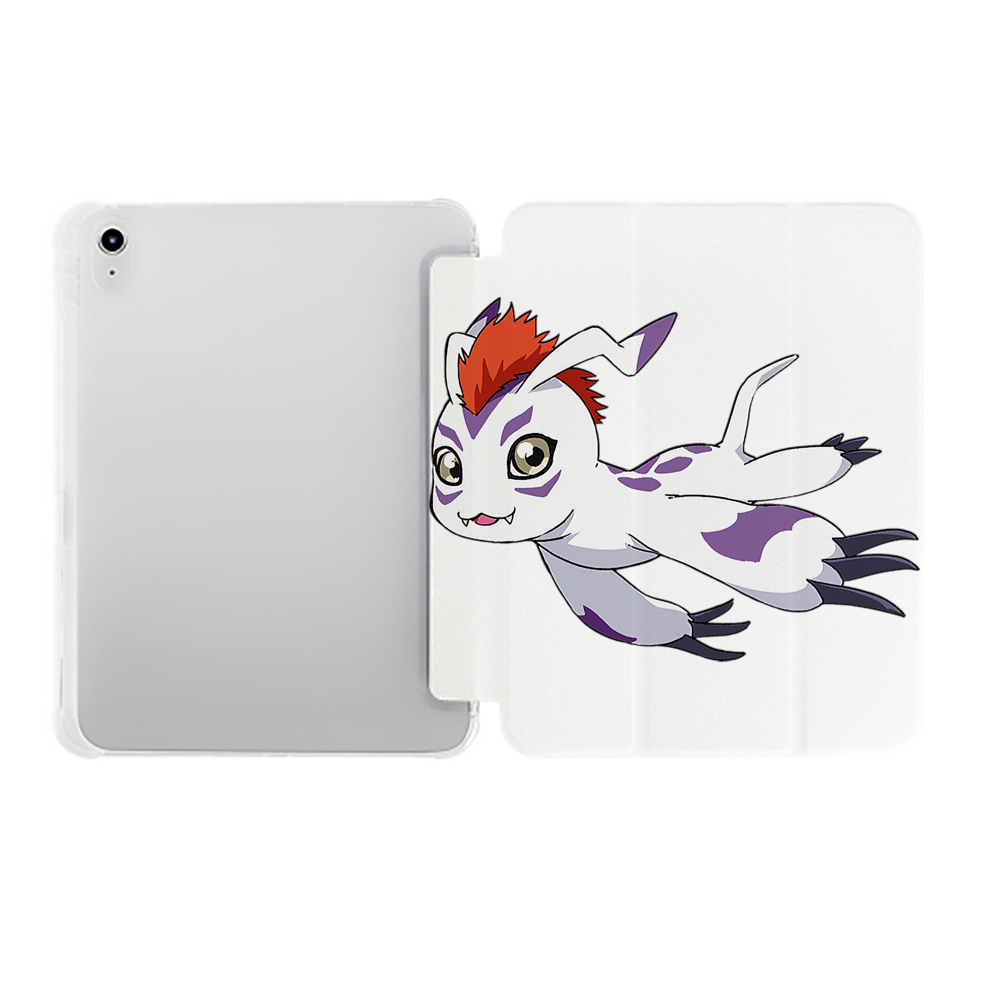 （画像用） Digimon デジタルモンスター/デジモン IPad ケース ペン収納付き 三つ折りスタンド PUレザー×シリコン 対応機種9.5/10.5/10.9インチ